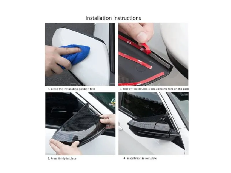 Batman-Style Carbon Fiber Side Mirror Covers for Honda Civic (2016–2022) – Premium ABS Protection &  Image-1