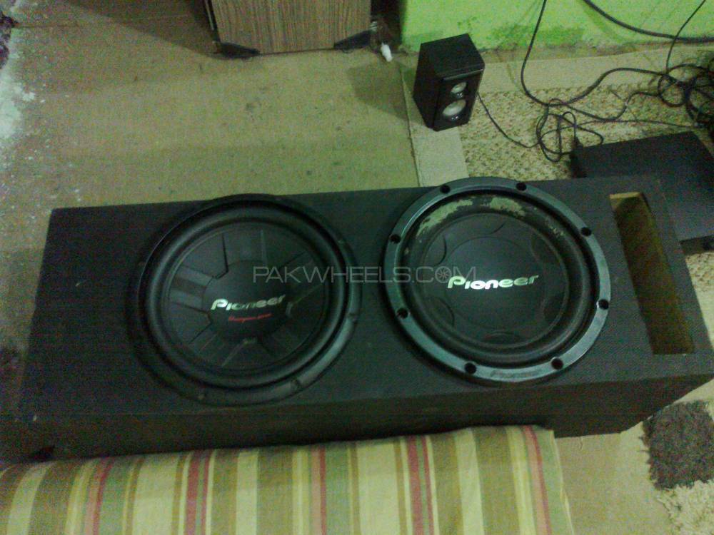 2 pioneer woofer with bass tube Image-1