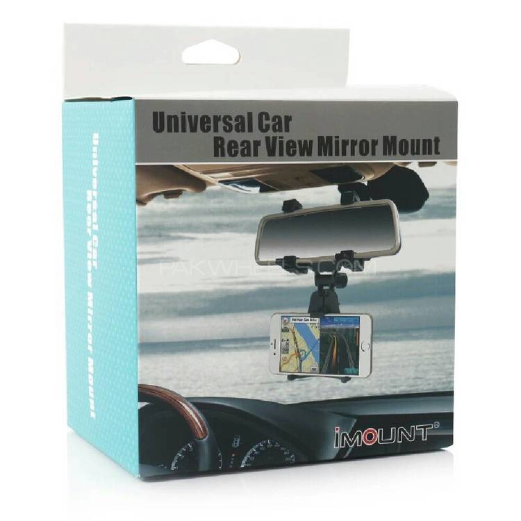 Rearview Mirror Mount mobile phone holder Image-1