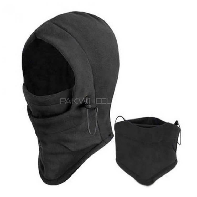 Full Face Thermal Mask for Bikers - Black Image-1