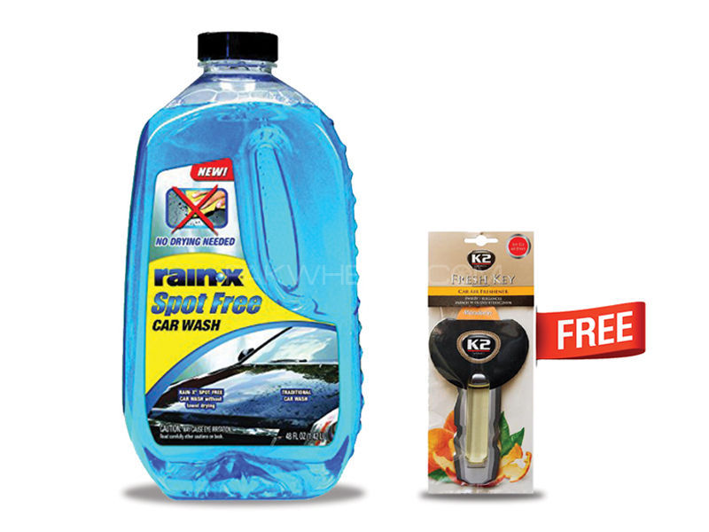 RAIN-X Spot Free Car Wash + FREE Fresh Key Air Freshener Image-1