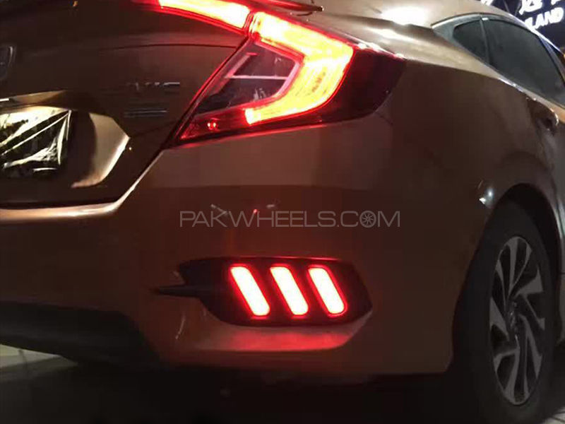 Honda Civic Mustang Style Back Bumper LED Brake Light  2016-2020  Image-1