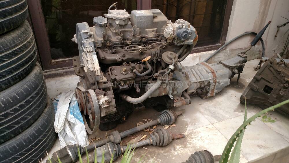 Toyota 3C diesel Kabuli engine with gear. rear wheel Image-1