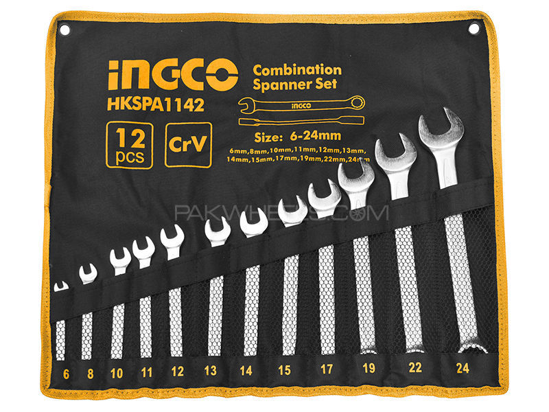Ingco Combination Spanner Set 12Pcs Image-1
