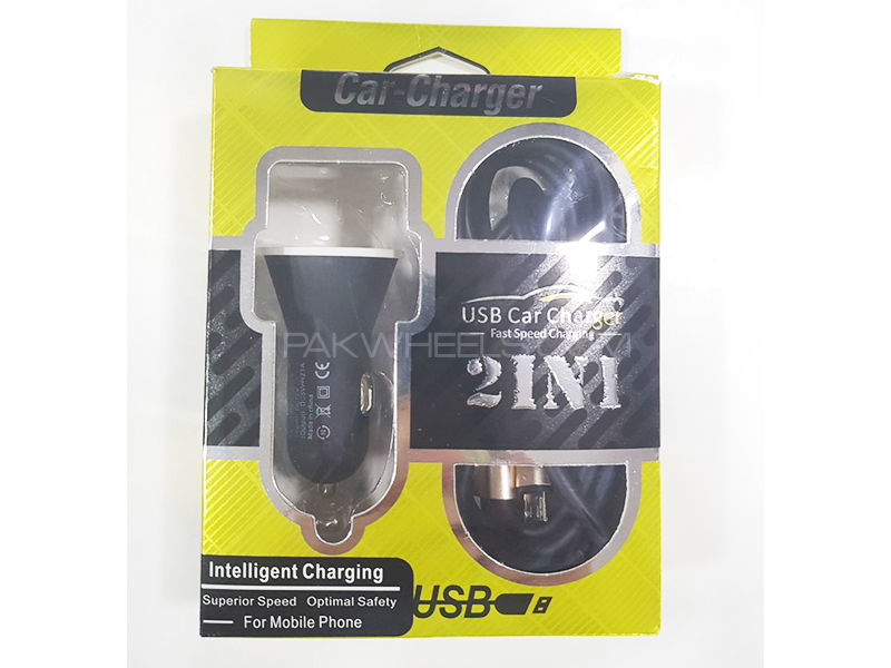 USB Car Charger 2 In 1 Image-1