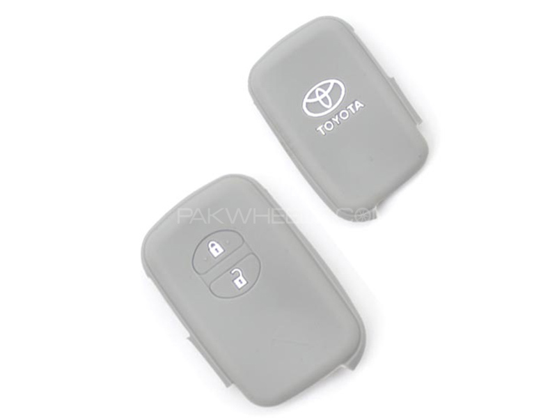 Silicon Key Cover For Toyota Aqua - Grey  Image-1