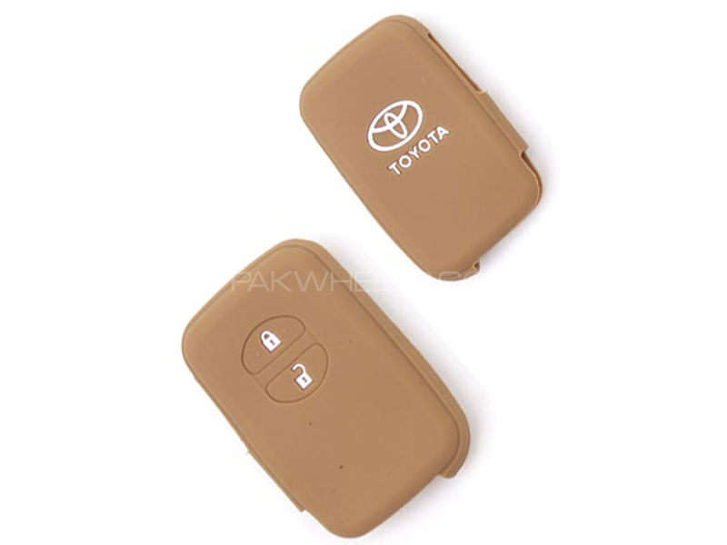 Silicon Key Cover For Toyota Aqua - Brown  Image-1