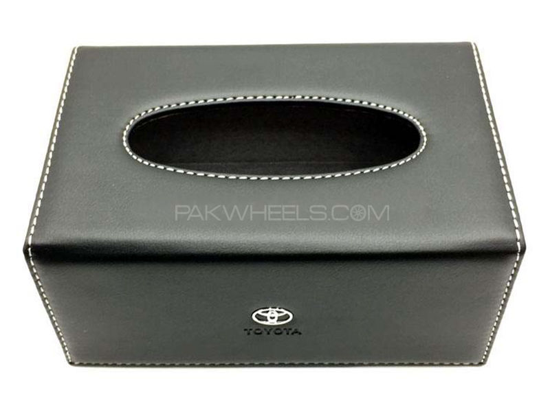 Toyota Dashboard Tissue Box - Black Image-1