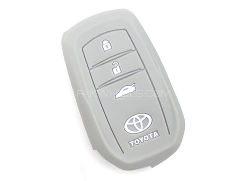 Silicon Key Cover For Toyota Camry 2018 - Grey Image-1