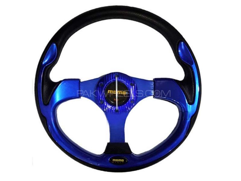 Buy Universal MOMO Steering Half Blue in Pakistan | PakWheels