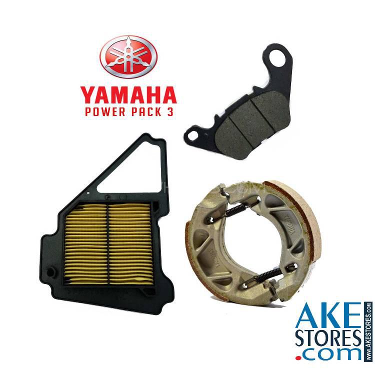 Yamaha YBR Power Pack 3 (Air Filter, Brake Shoe, DiscPad)  Image-1