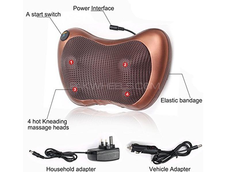 Universal Neck & Back Massager Pillow For Car And Home Image-1