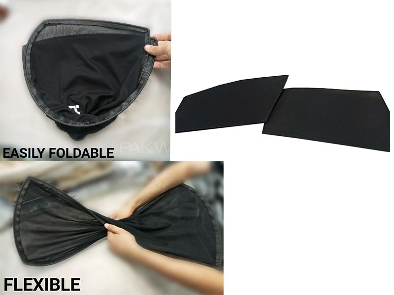 Foldable & Flexible Sun Shades For Daihatsu Hijet - Dark Black Image-1