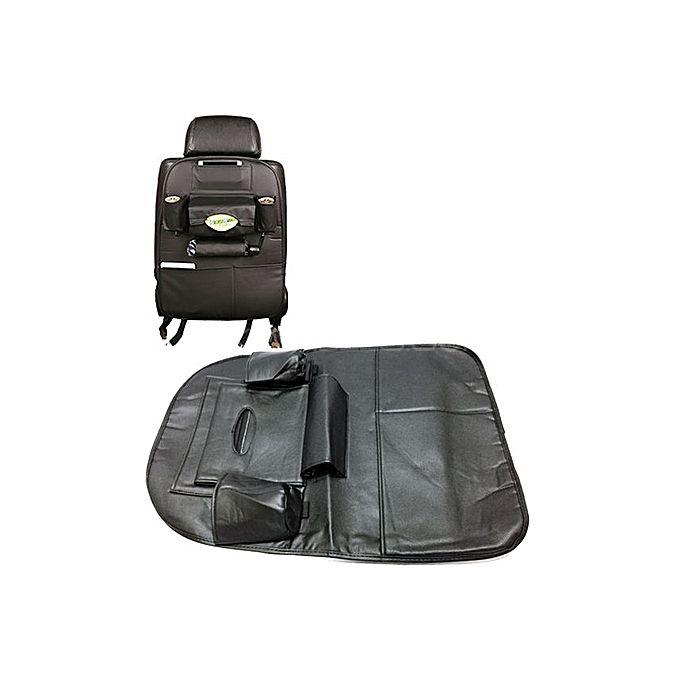 Back Seat Organizer In Leather Image-1