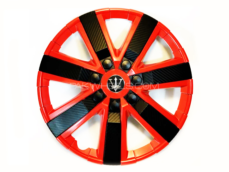 X8 Wheel Cover Red Carbon S5 13" Image-1