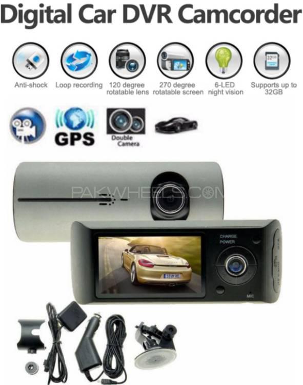 "All CARS" DVR Dual Camera Lens with GPS R.300 Video Cam Image-1