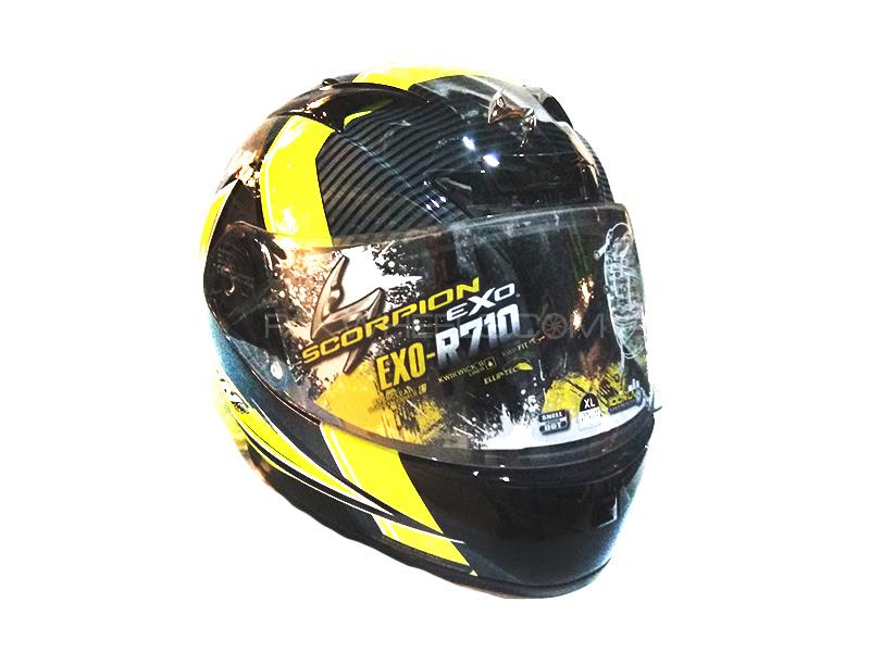 SCORPION Exor 710 Black And Yellow Helmet Image-1