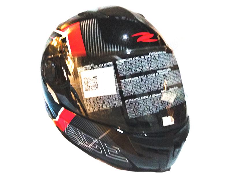 ZEUS Black And Red Helmet Image-1