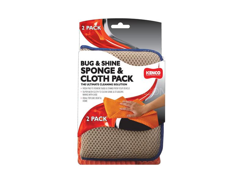 Kenco Bug N Shine Sponge & Cloth Pack Image-1
