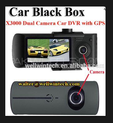 R300 Dual Dash Cam GPS 2 Way Recorder Front Car + Inside Car Full HD Image-1