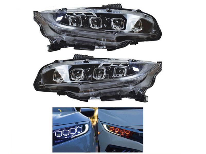 Bugatti Type Headlights For Honda Civic X 2016 - 2019  Image-1