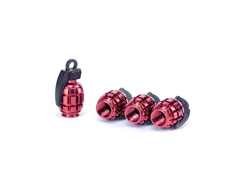 Grenade Tire Nozzle Cap Red Image-1