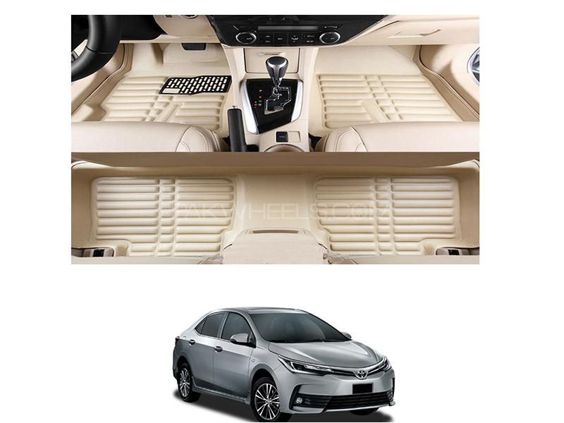 5D Floor Mat For Toyota Corolla 2014-2019 - Beige Image-1