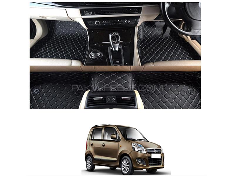 7D Floor Mat For Suzuki Wagon R 2014-2019 - Black  Image-1