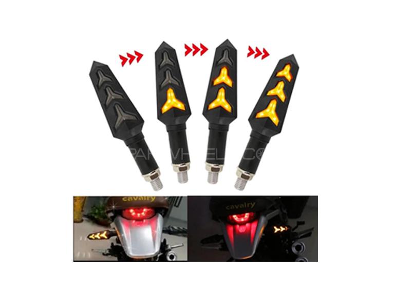 Aventador Style Bike LED Orange Indicators Set 4pcs Image-1