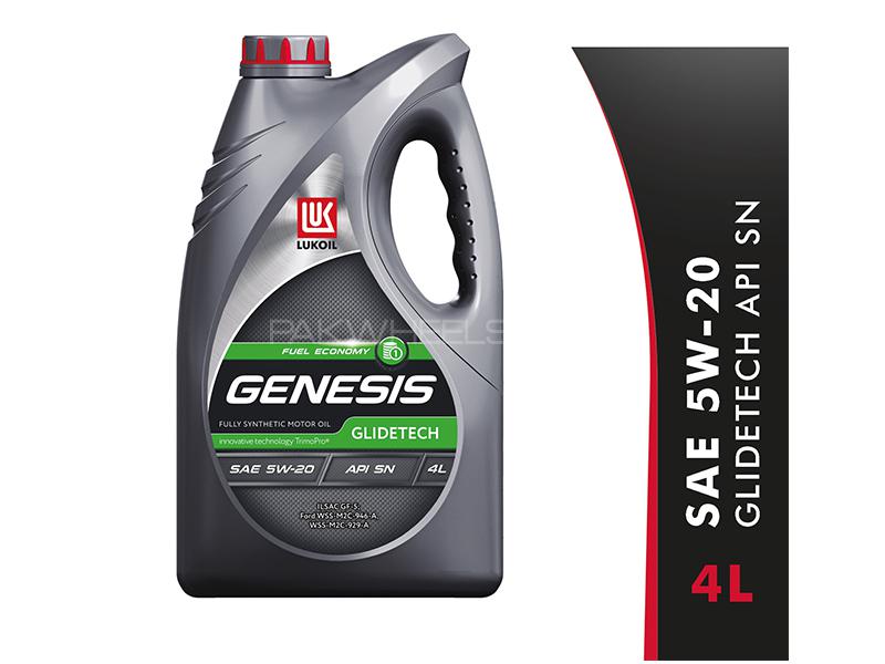 Lukoil Genesis Glidetech 5W-20, API SN Car Gasoline Petrol Engine Motor Oil Lubricant Synthetic 4L Image-1