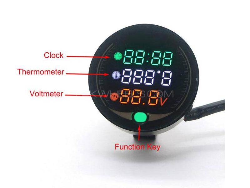 Digital Led Clock With Temperature and Volt Meter For Bikes Digital Led Clock With Temperature and Volt Meter For Bikes Image-4