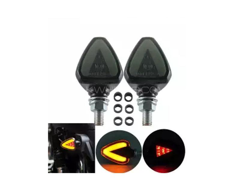 Universal Bike Smoke Indicator Drl Led Set Red  for sale in Lahore Image-1