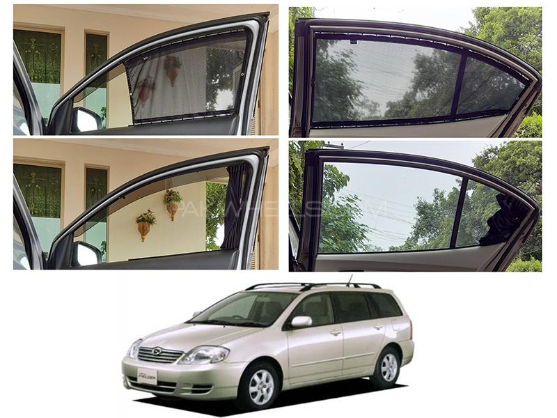 Awra Foldable Fitting Curtain Black Shades For Toyota Fielder 2006-2012 Image-1