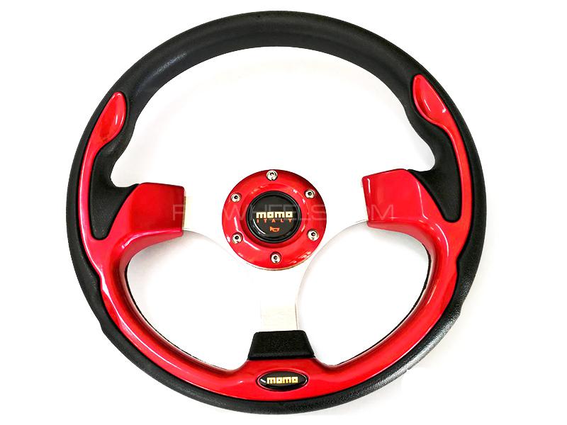 Momo Steering Wheel For Toyota - Red for sale in Karachi Image-1