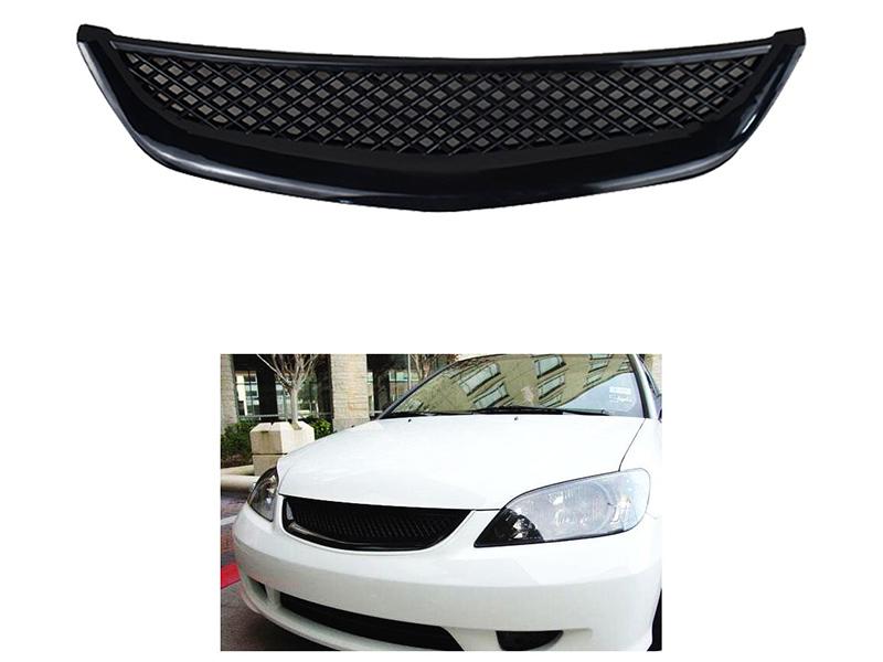 Honda Civic 2001-2005 Front Mesh Grill - Black  Image-1