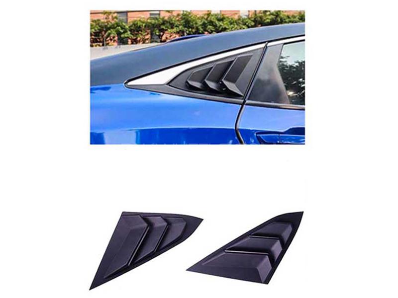Honda Civic 2016-2020 Quarter Glass Rack - Matt Black  Image-1