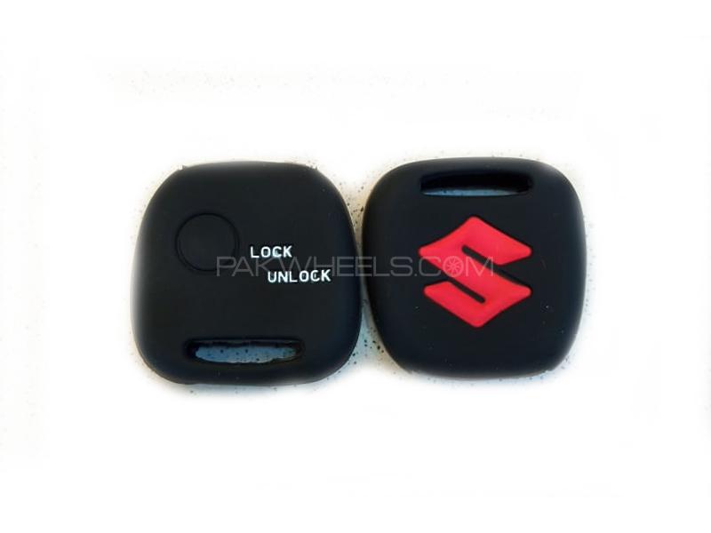 Suzuki Every 2005-2020 Soft Silicone Key Cover Black Image-1