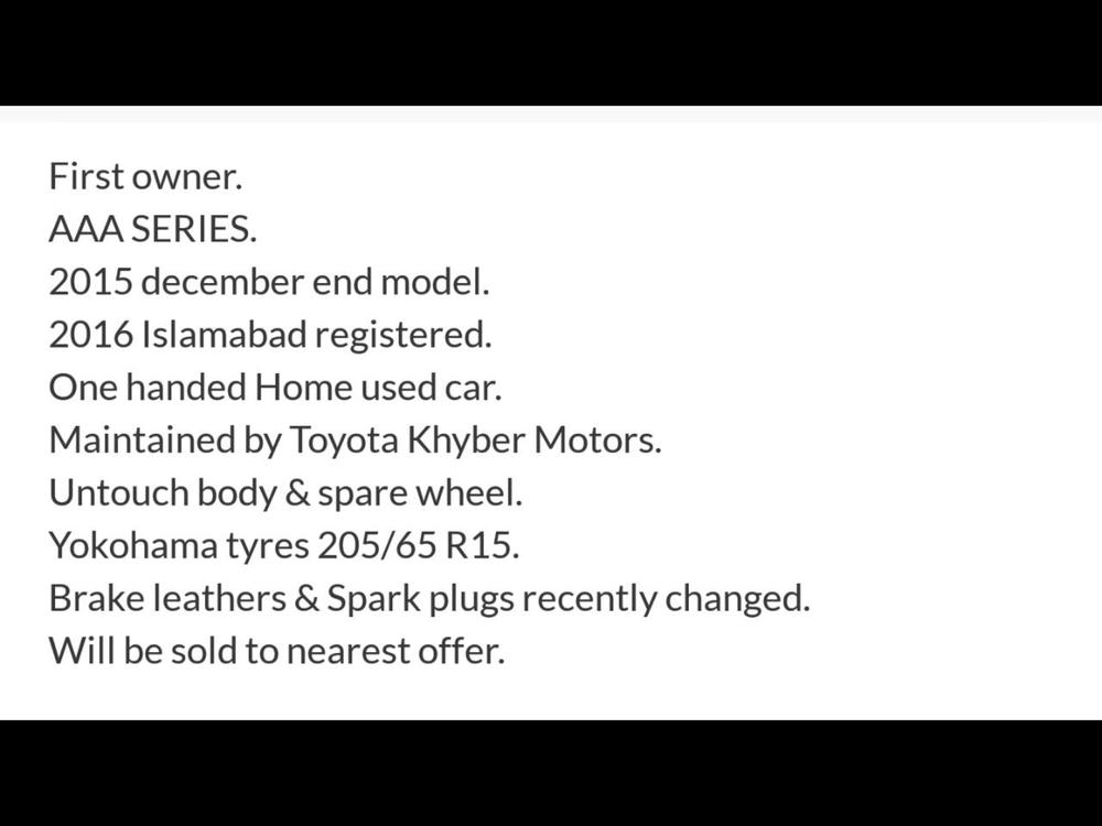 Toyota Corolla 2015 for Sale in Peshawar Toyota Corolla 2015 for Sale in Peshawar Image-14