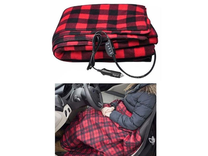 12V Multifunction Smart Heated Blanket For Car Image-1
