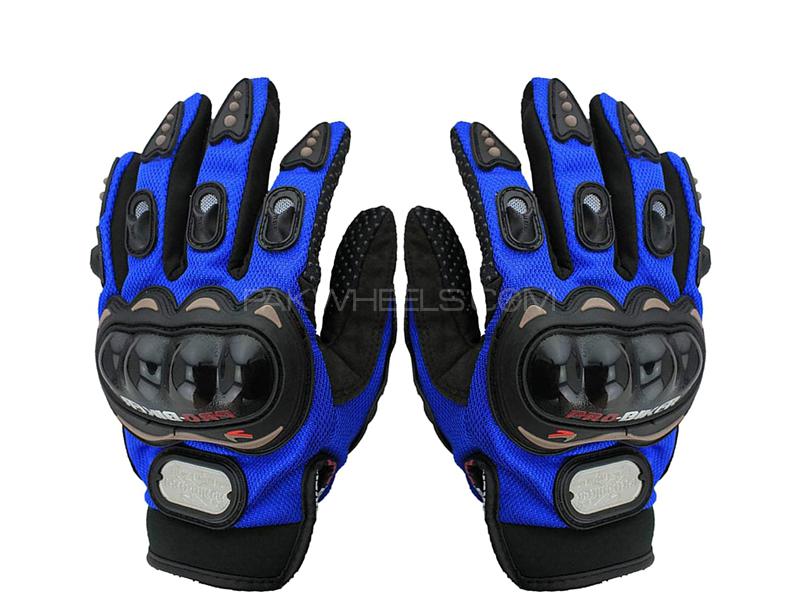 ProBiker Protection Riding Anti Slip Gloves Blue  Image-1
