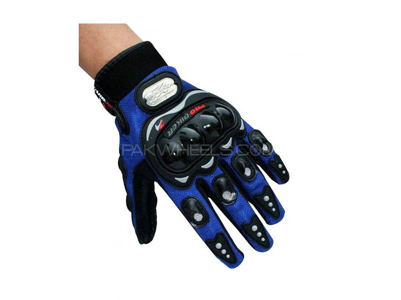 pro biker gloves blue