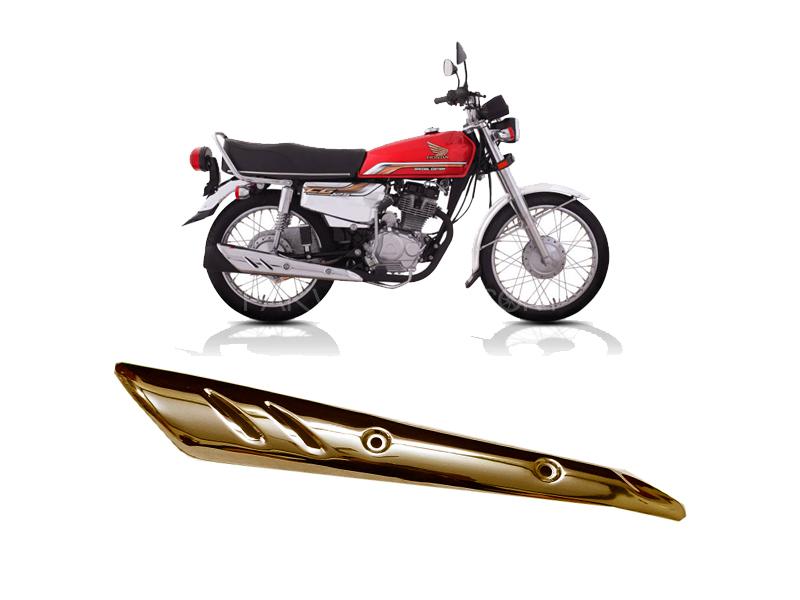 Honda CG125 Silencer Muffler Shield Cover Golden Image-1