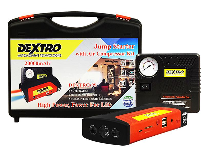 Dextro High Power Multifunction Car Jump Starter Power Bank with Air Compressor Image-1