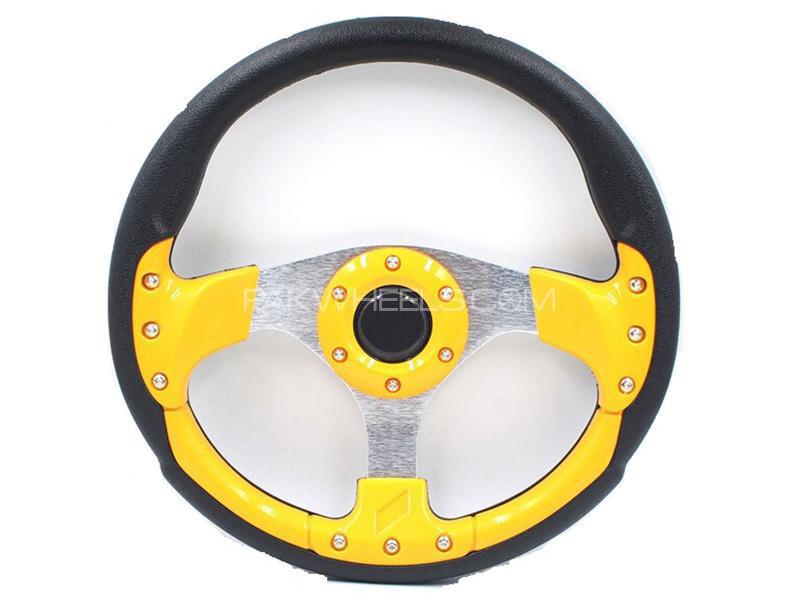 Universal Steering Wheel For All Daihatsu Cars - Yellow Image-1