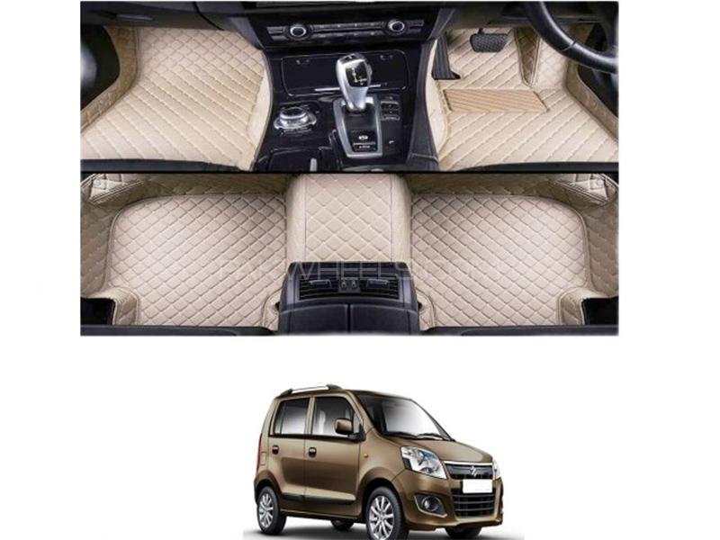 Suzuki Wagon R 2014-2021 7D Floor Mat - Beige Image-1
