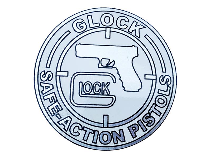 Glock Car Vinyl Sticker - Silver Image-1