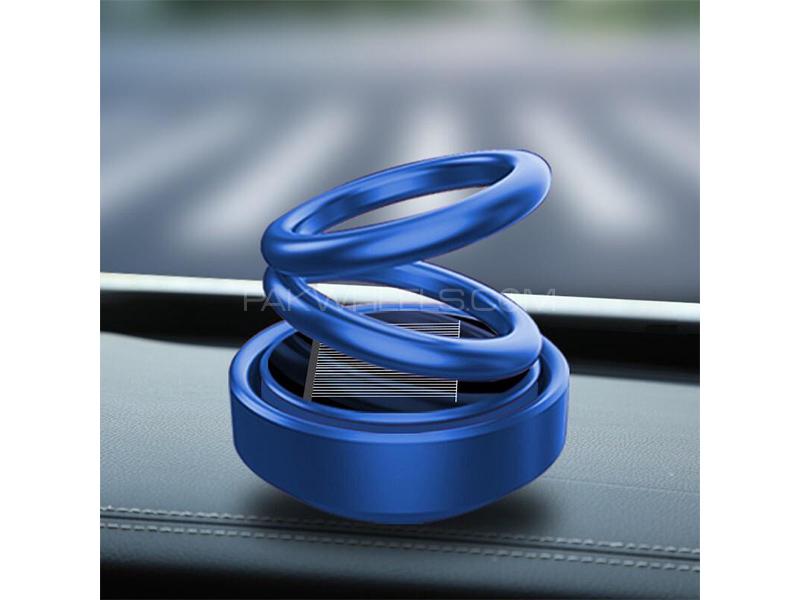 Auto Rotate Solar Power Car Airfreshener - Blue Image-1