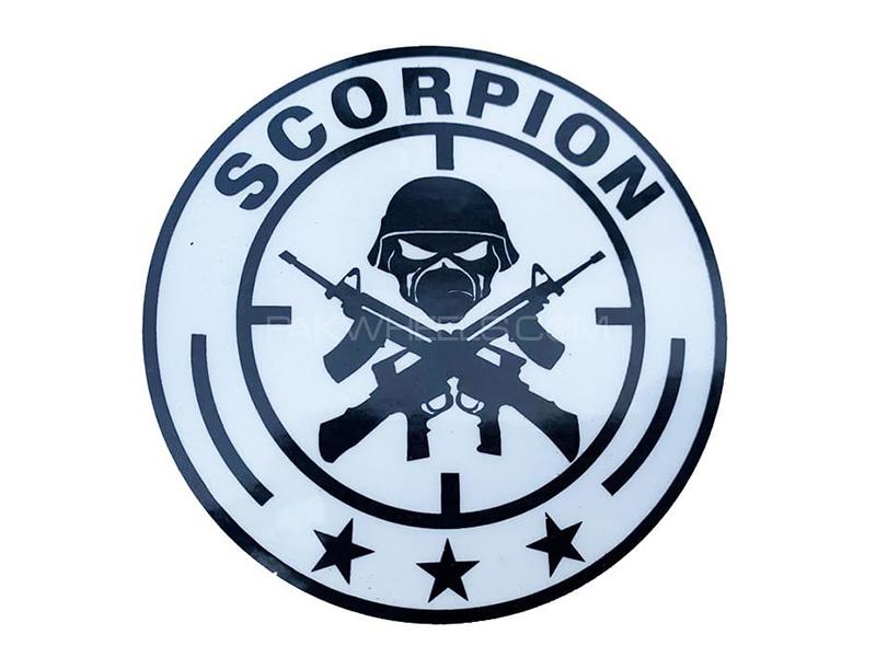 Scorpion Car Vinyl Sticker - Black  for sale in Karachi Image-1