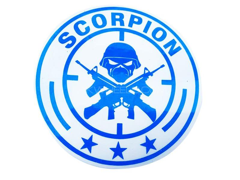 Scorpion Car Vinyl Sticker - Blue for sale in Karachi Image-1