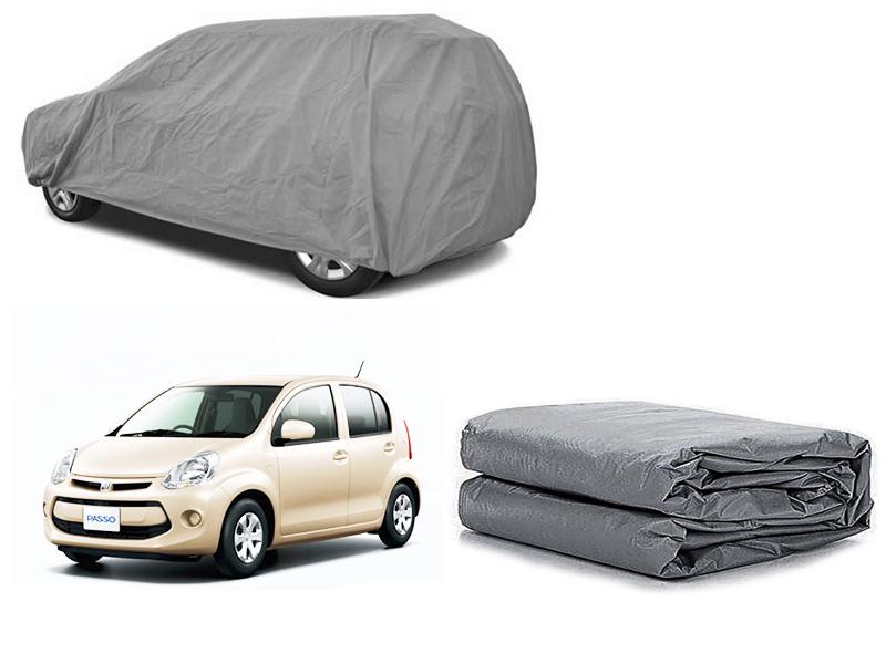 Toyota Passo 2010-2014 PVC Cotton Fabric Top Cover - Grey  Image-1